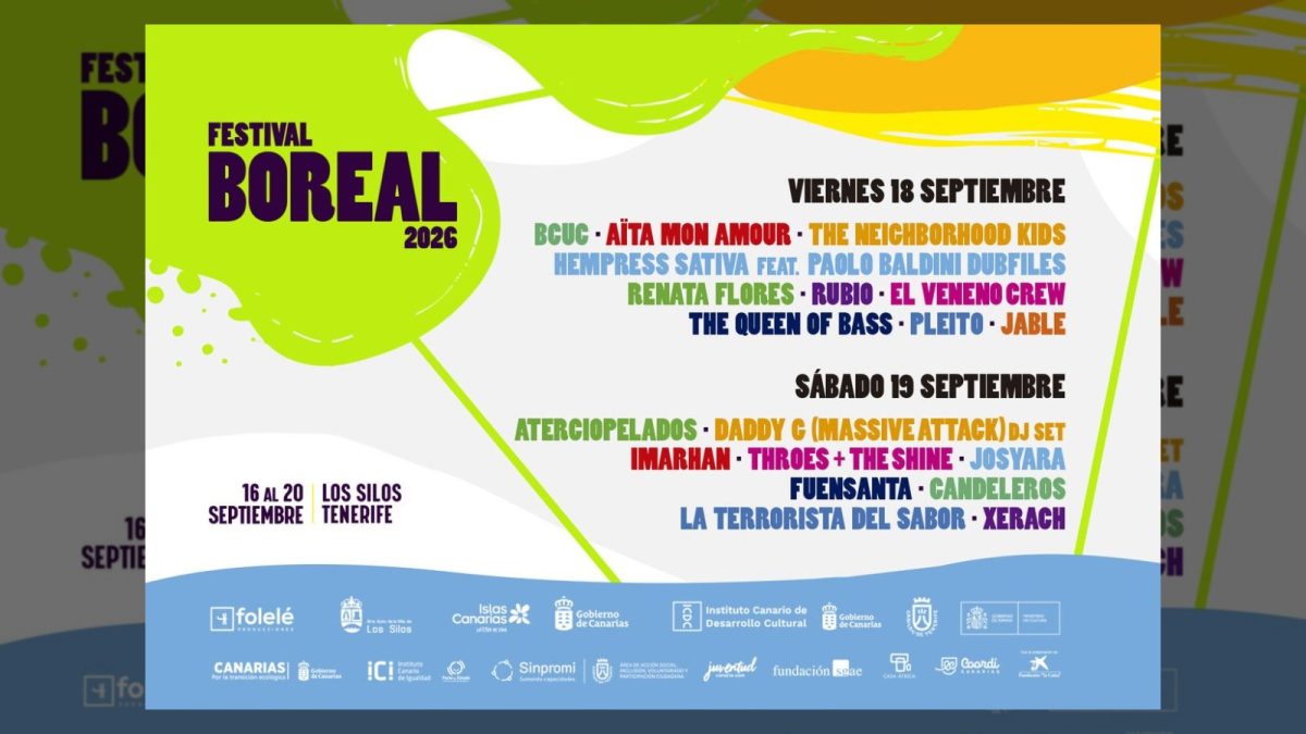 Cartel por días de Festival Boreal 2026