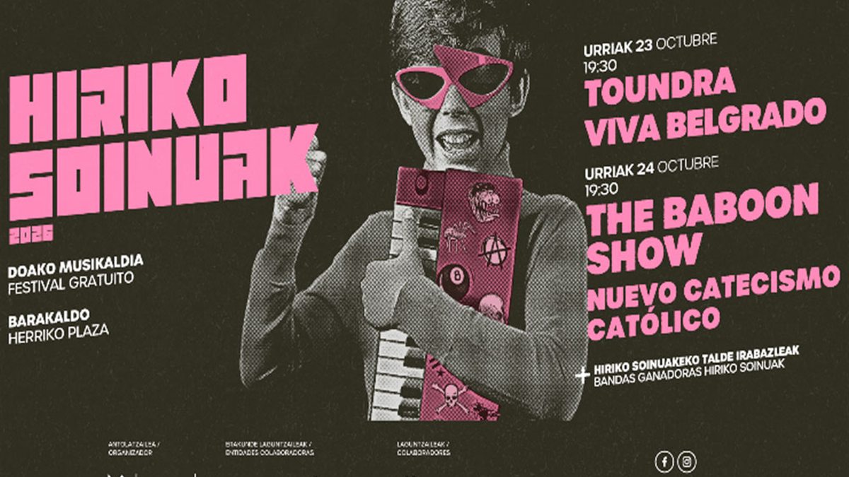 Cartel de Hiriko Soinuak 2026 en Barakaldo