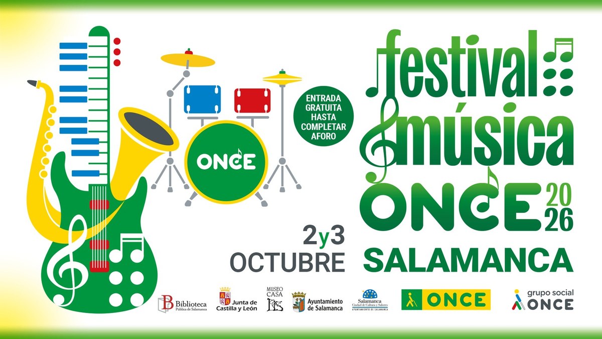 Cartel oficial del Festival Música ONCE 2026 en Salamanca
