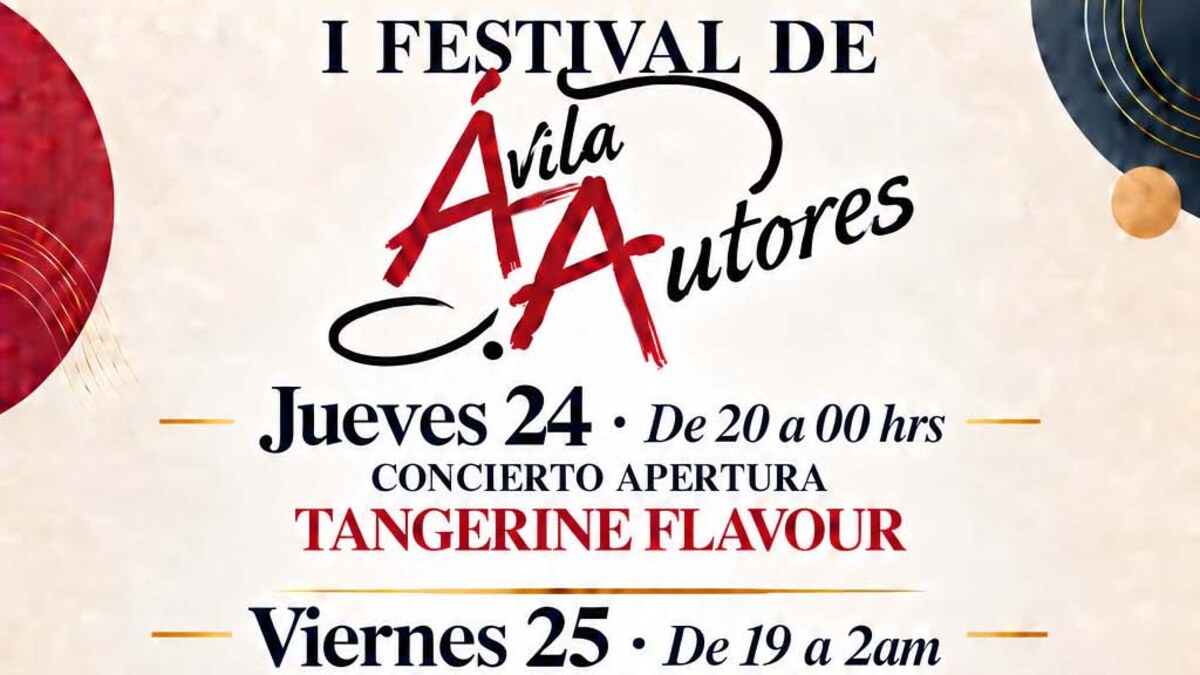 Cartel oficial de Avila Autores 2026 con Tangerine Flavour el 24 de septiembre