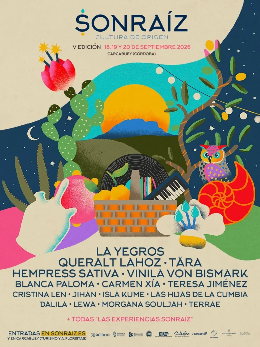 Cartel actualizado de Sonraíz 2026 en Carcabuey