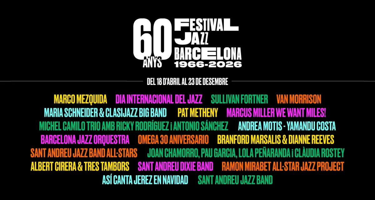 Cartel oficial de la edición 58 del Festival de Jazz de Barcelona