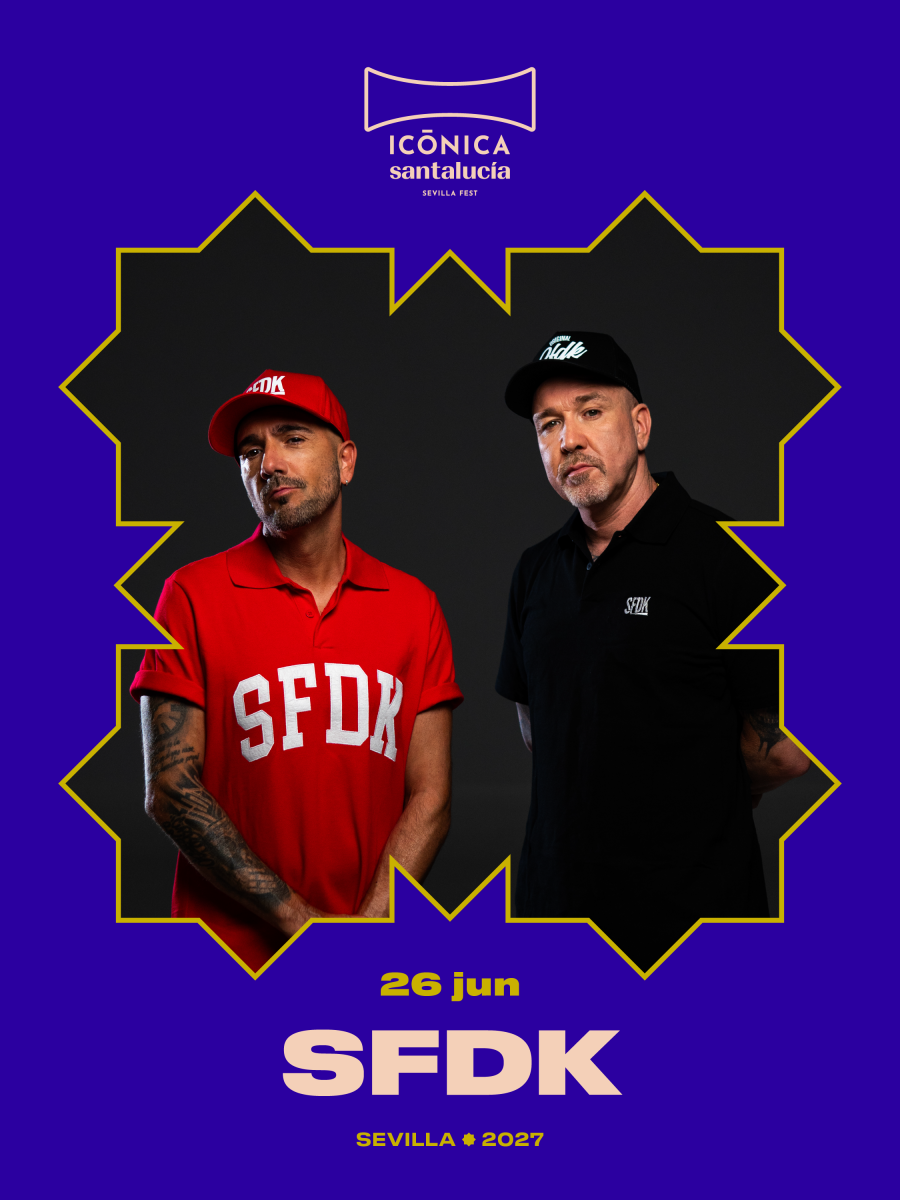 Creatividad oficial de SFDK para Icónica Santalucía Sevilla Fest 2027