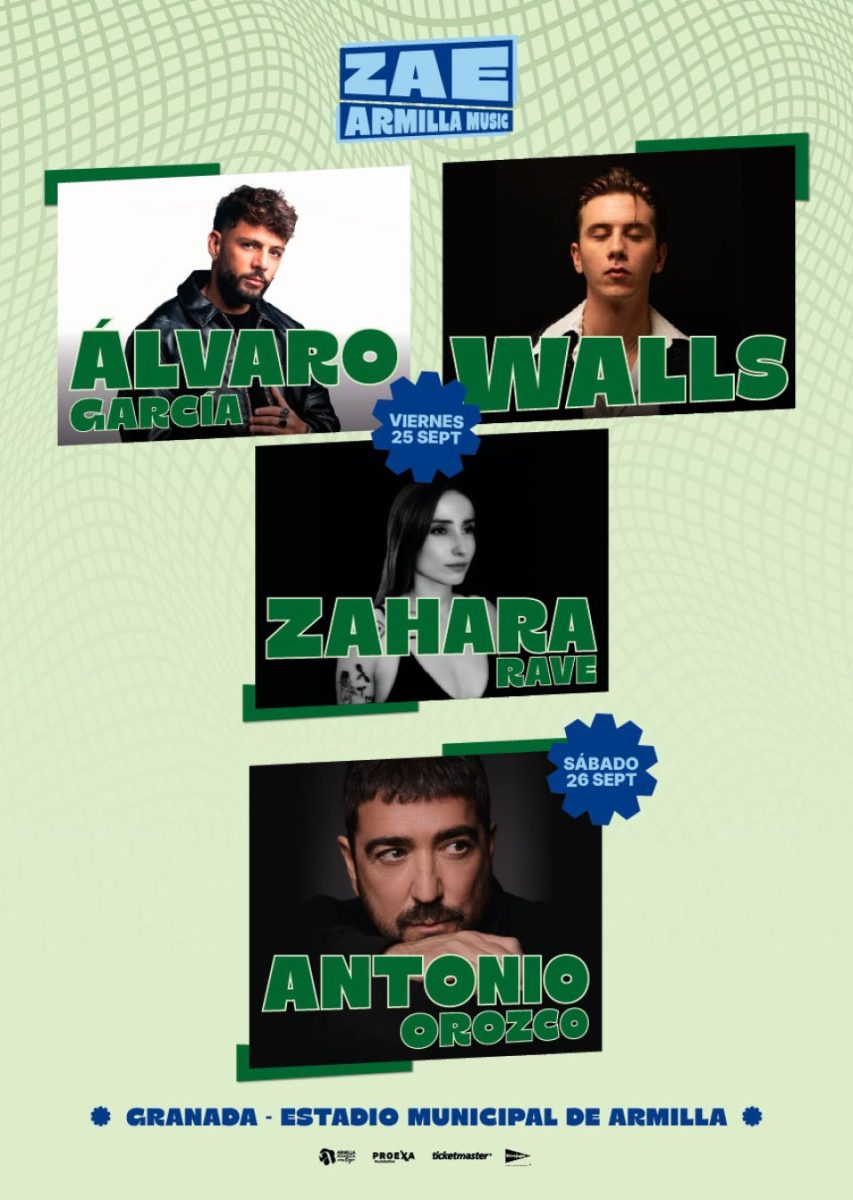 Cartel de los conciertos de ZAE Armilla Music 2026