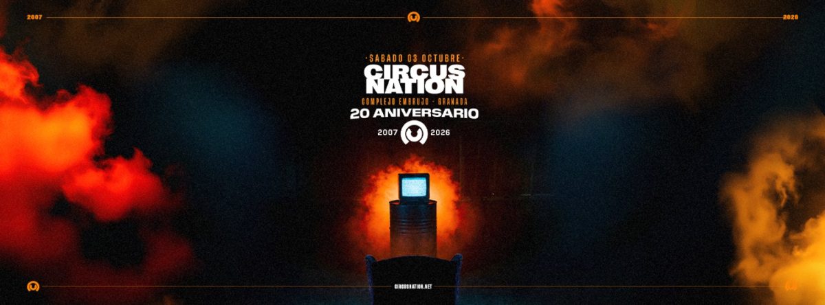 Imagen promocional del 20 aniversario de Circus Nation 2026 en Granada