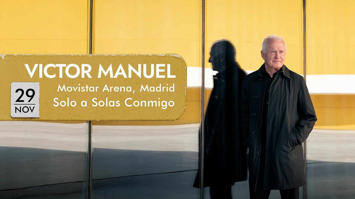Víctor Manuel en la imagen oficial de su concierto del 29 de noviembre en el Movistar Arena, dentro de Inverfest