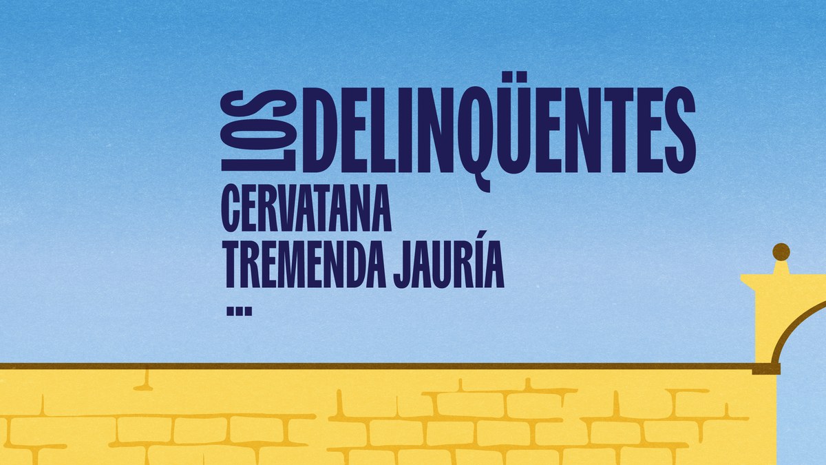 Cartel del primer avance de EN VIVO 2027 con los nombres de Los Delinqüentes, Cervatana y Tremenda Jauría sobre un cielo azul y la muralla de la Ciudadela