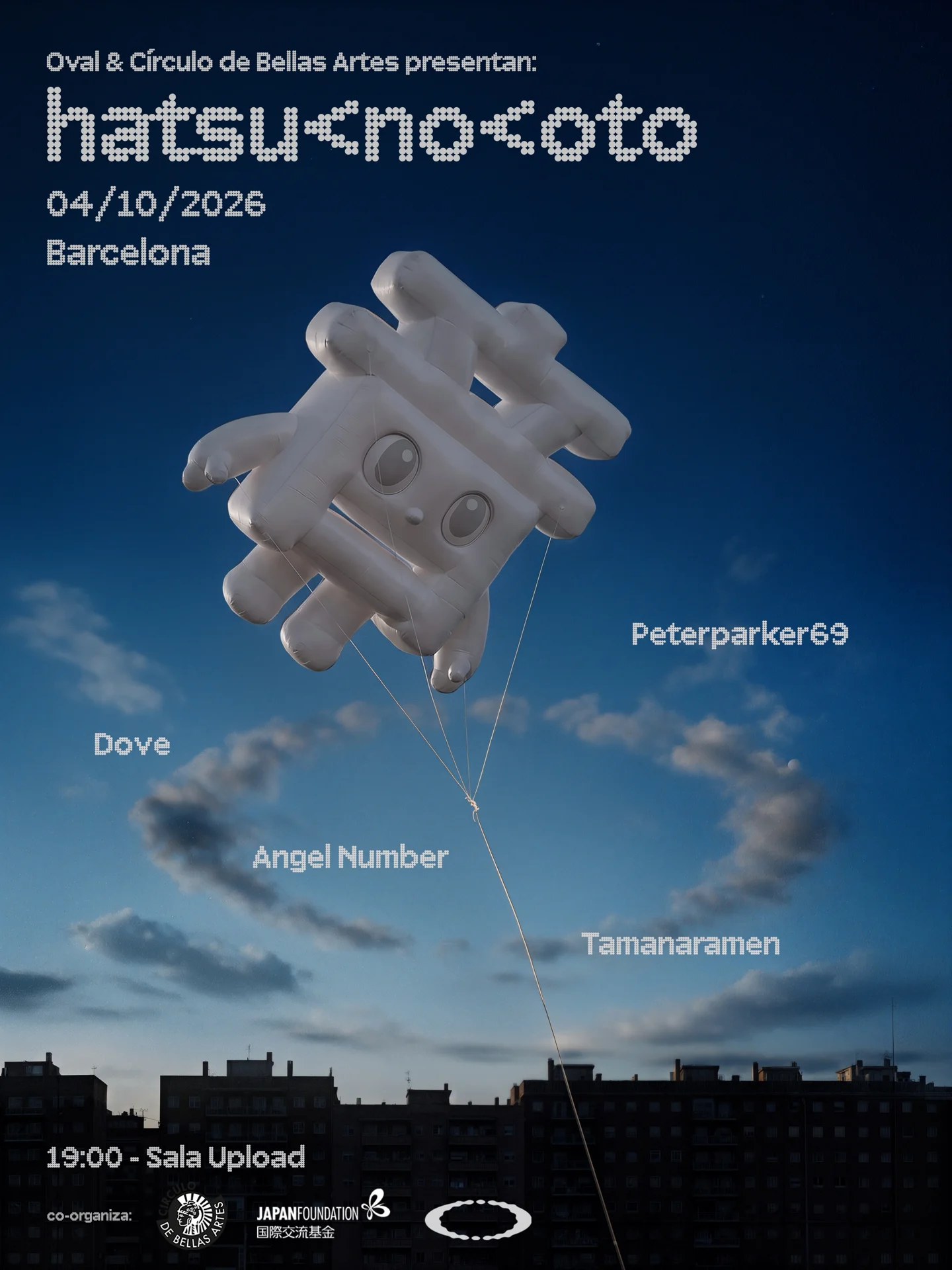 Cartel original de Hatsu_no_oto Barcelona, cuya cita ha sido cancelada