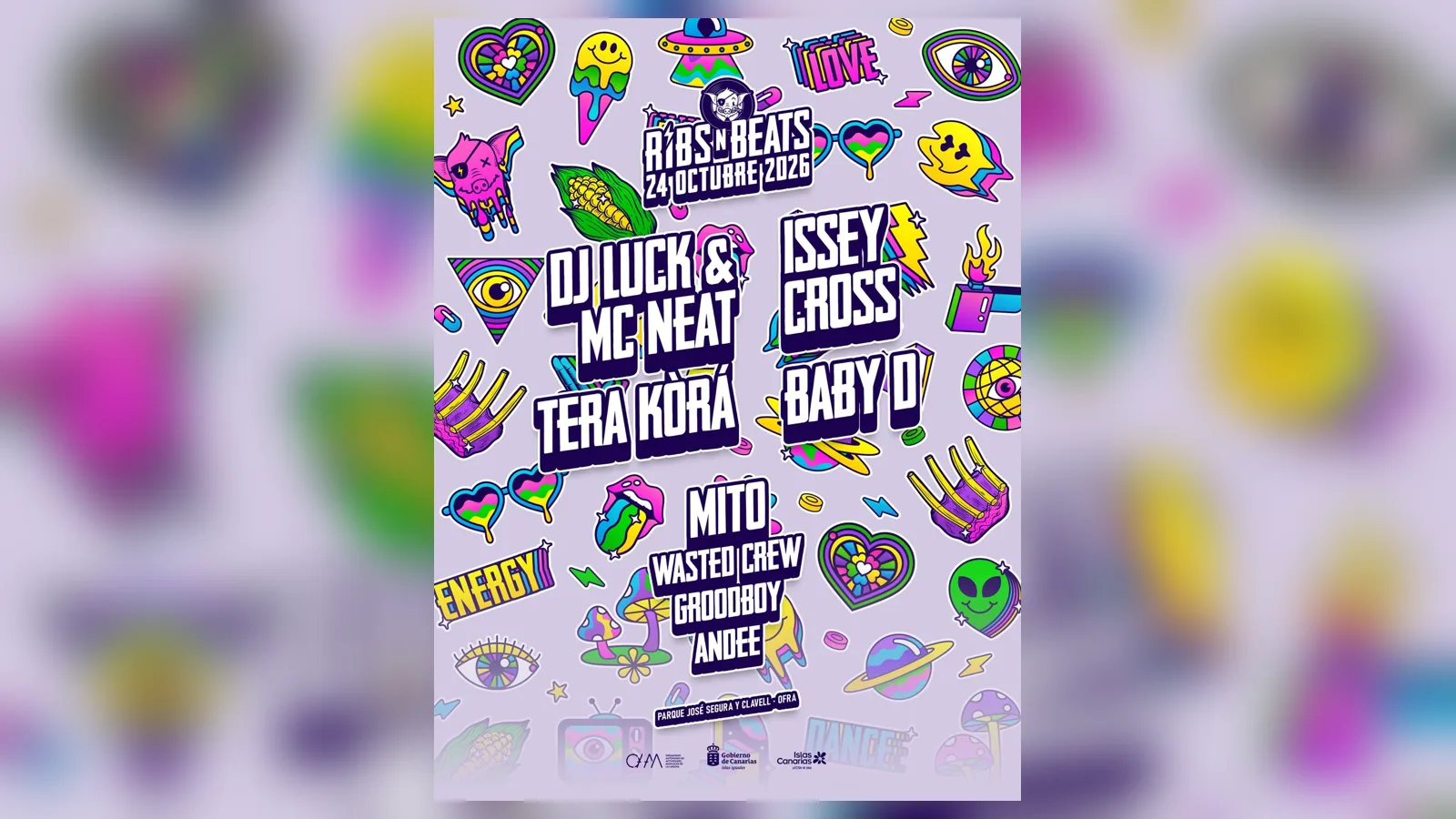 Cartel oficial de Ribs N Beats 2026 en Tenerife
