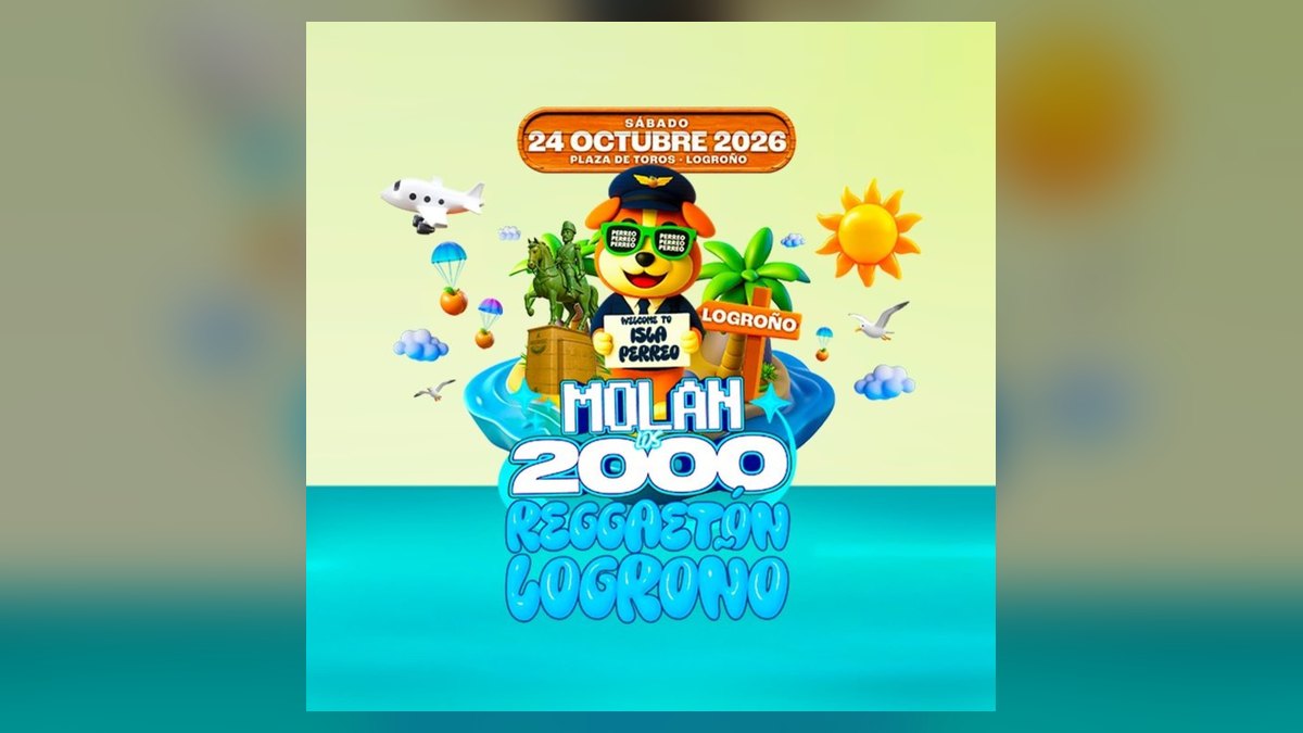 Cartel de Molan los 2000 Reggaetón en Logroño, el sábado 24 de octubre de 2026 en la Plaza de Toros