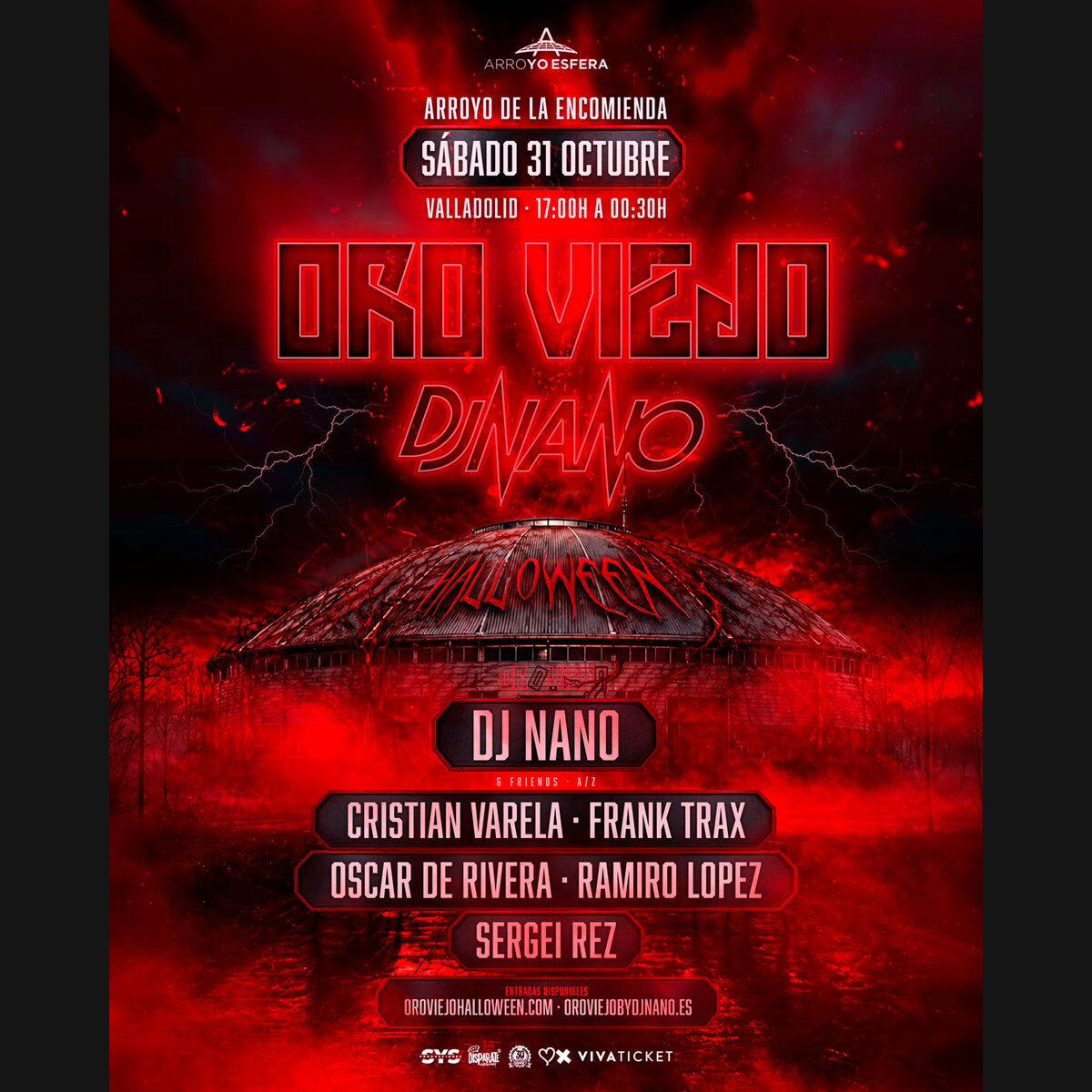 Cartel de Oro Viejo Halloween 2026 en Arroyo Esfera Valladolid