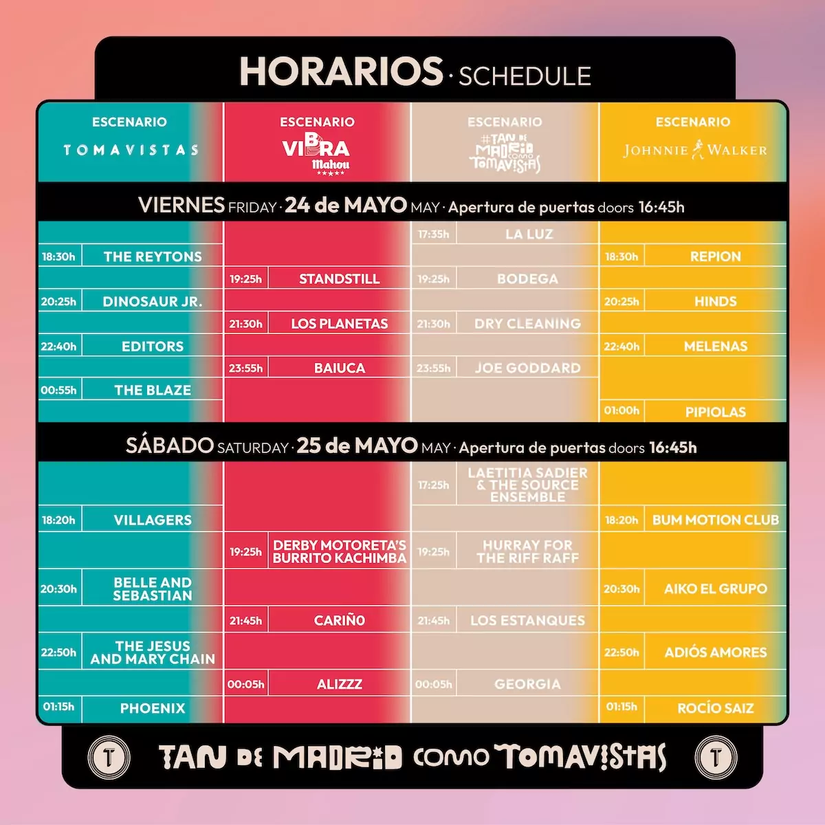 Horarios Tomavistas 2024