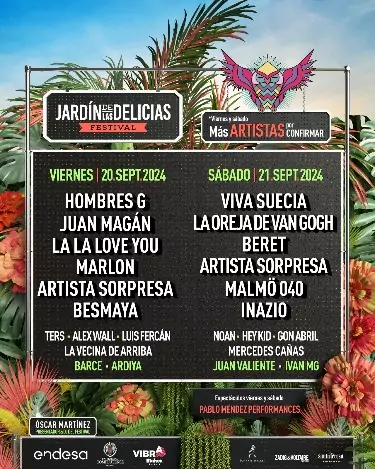 Juan Magán y La Oreja de Van Gogh en el Jardín de las Delicias