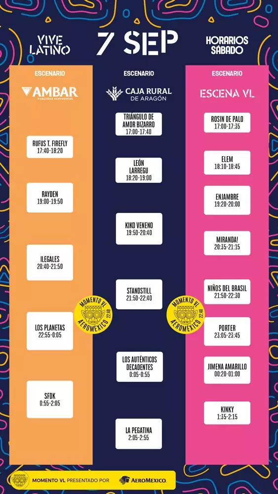 horarios vive latino sabado