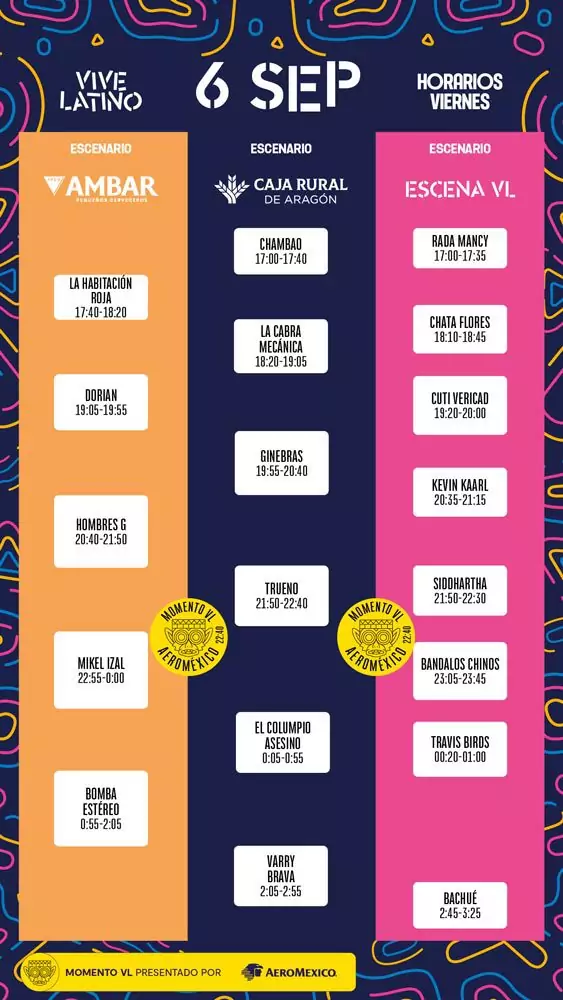 horarios vive latino viernes