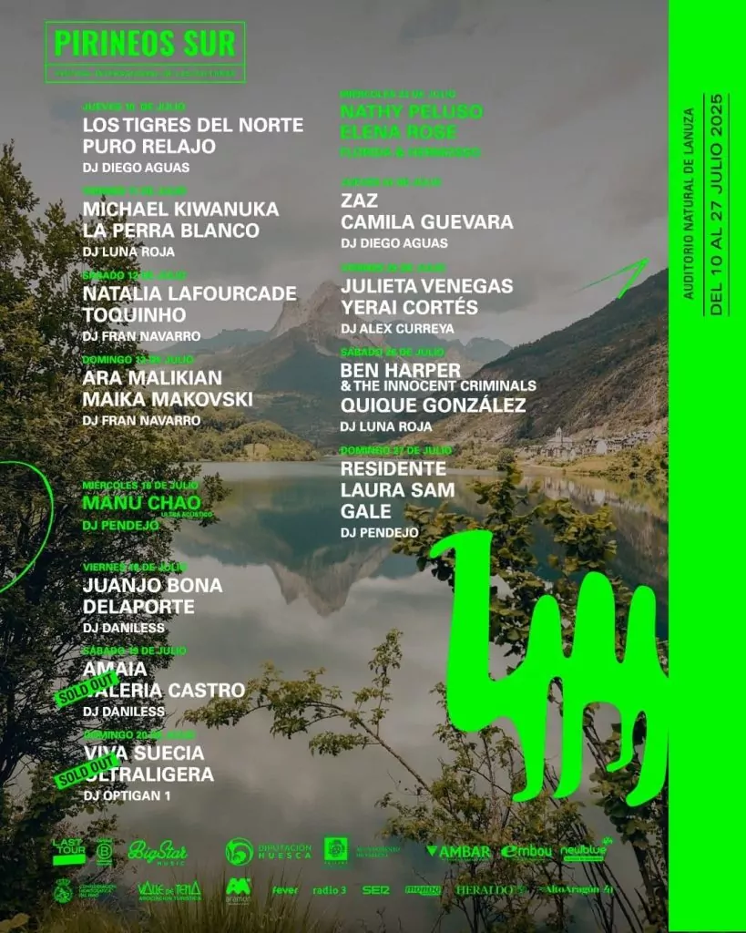 Cartel completo pirineos sur 2025