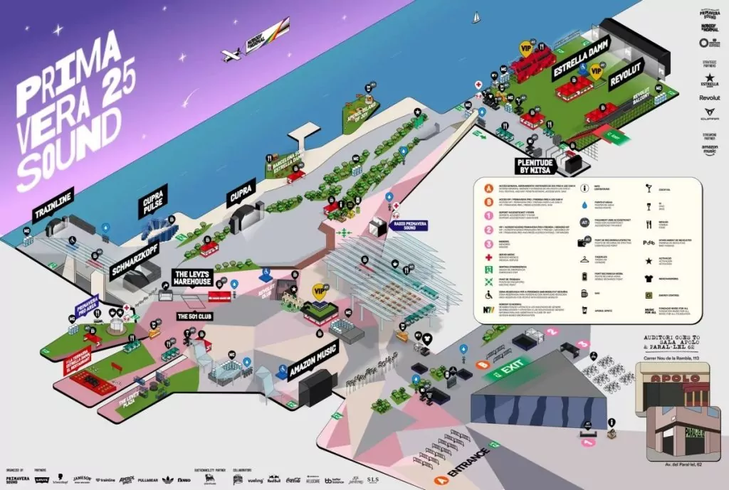mapa primavera sound 2025