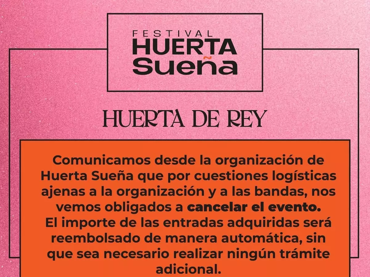 Cancelado Festival Huerta SUeña