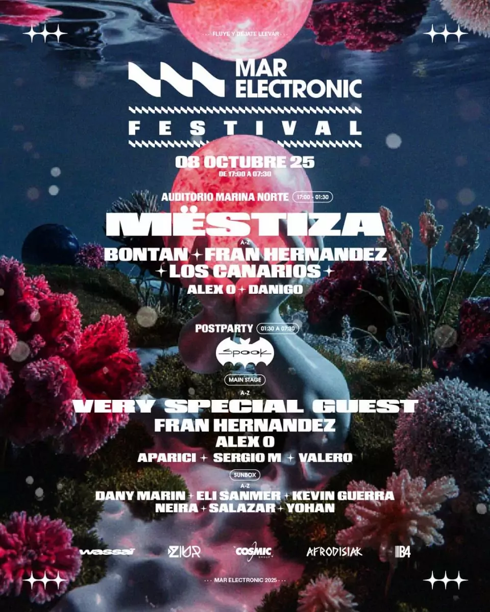 Mar electronic Octubre Valencia Cartel