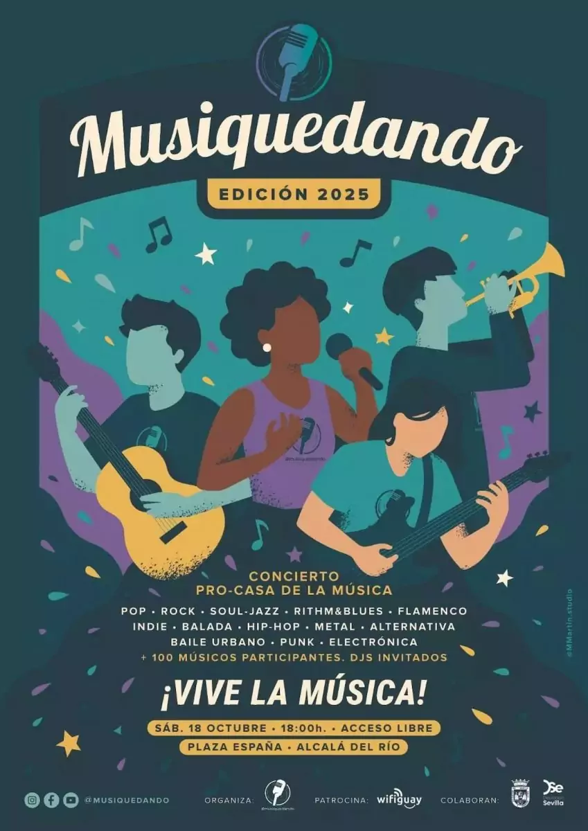 Cien músicos en la segunda edición de Musiquedando 2025 en Alcalá del Río