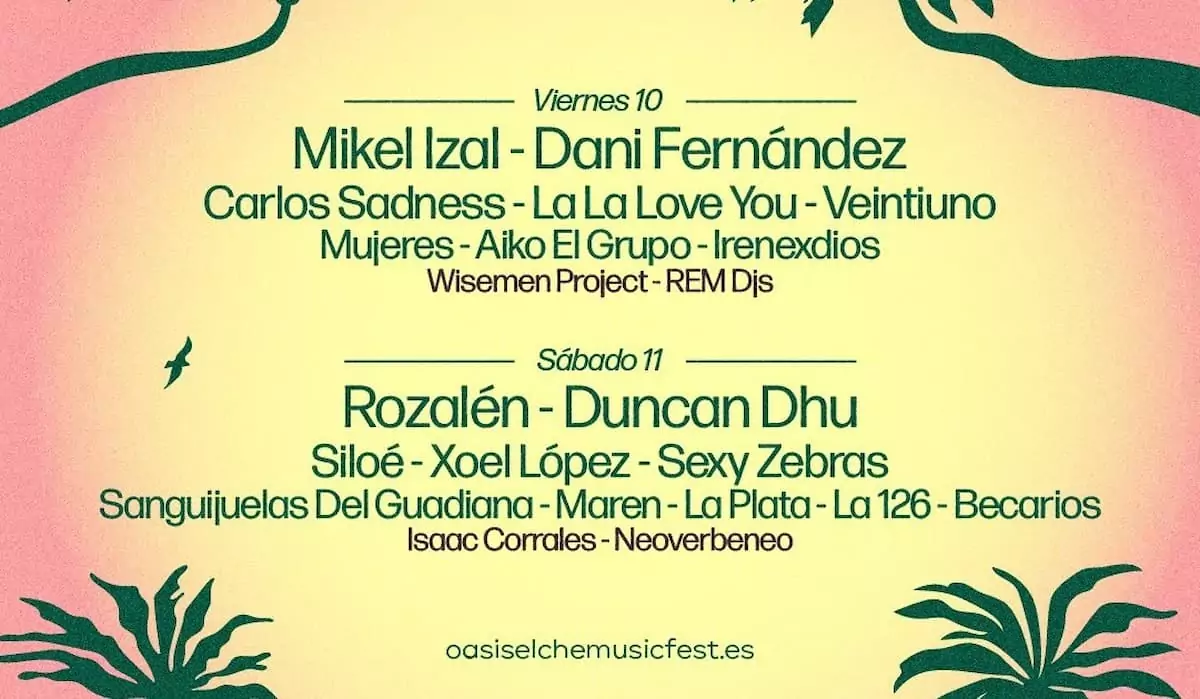 Rozalén y Dani Fernández en Oasis Elche Music Fest 2025